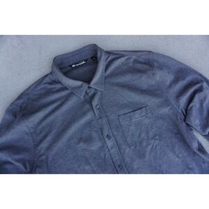 Travis Mathew Men's XXL Button Up Shirt Blue Casual Light‎ Weight Performance